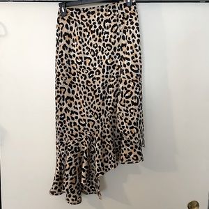 Asymmetrical high low cheetah skirt